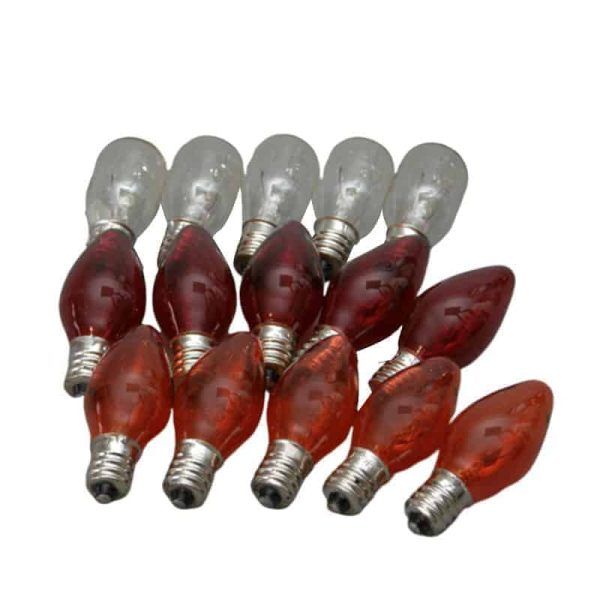 15 Pack of 15 Watt Salt Lamp Bulbs: White (5), Amber (5) and Red (5)