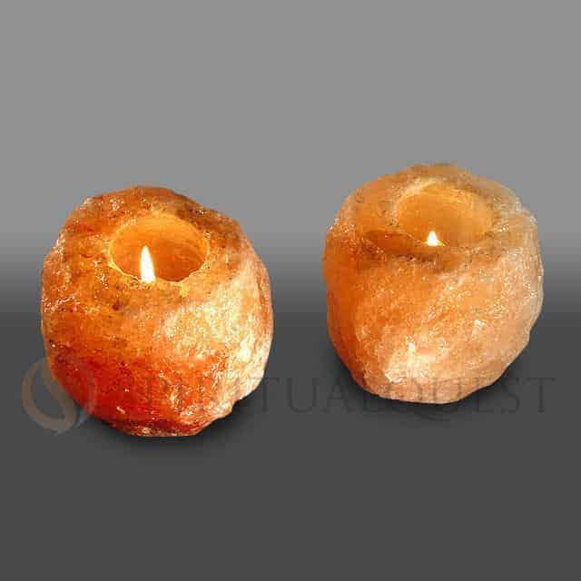 Himalayan Salt Tea Light Candle Holders