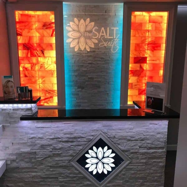 custom salt wall with LED backlight