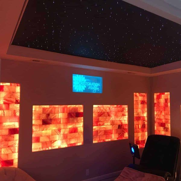 custom salt wall with LED backlight