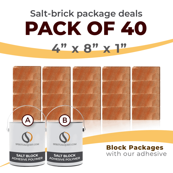 Himalayan Pink Salt Brick Wall Kits (Bricks and Adhesive)