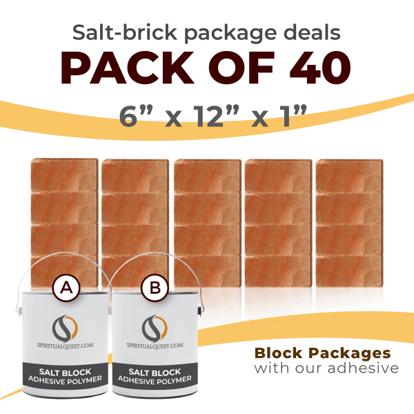 6" x 12" x 1" Bricks with Adhesive Qty 40