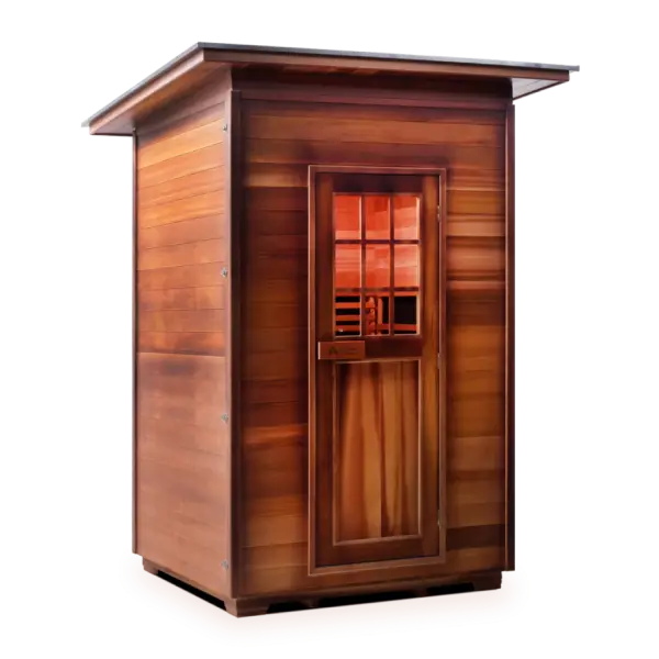 Donovan Two-Person Outdoor Infrared Sauna - Sleek design and advanced infrared technology