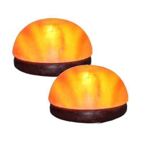 Pair of Himalayan Salt Dome Lamps for Foot Detox