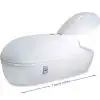 Back view of a float tank with dimensions