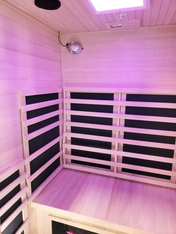 Salt cave sauna inside view