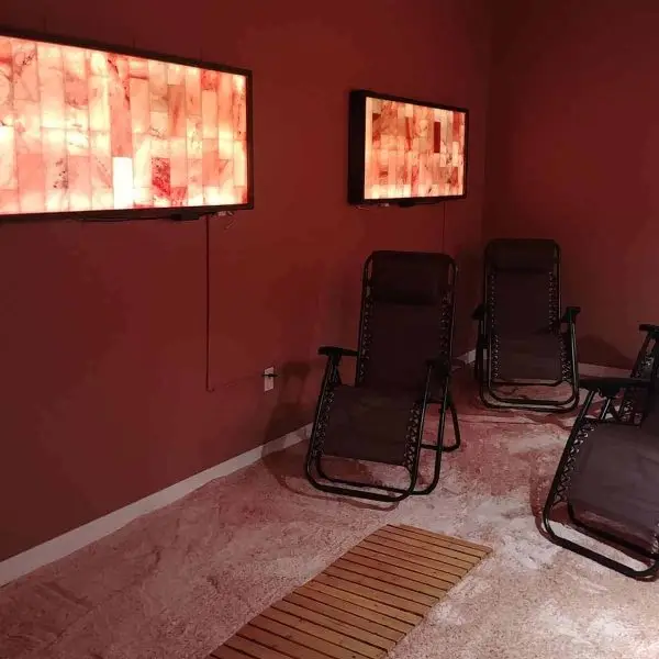 custom salt wall with LED backlight