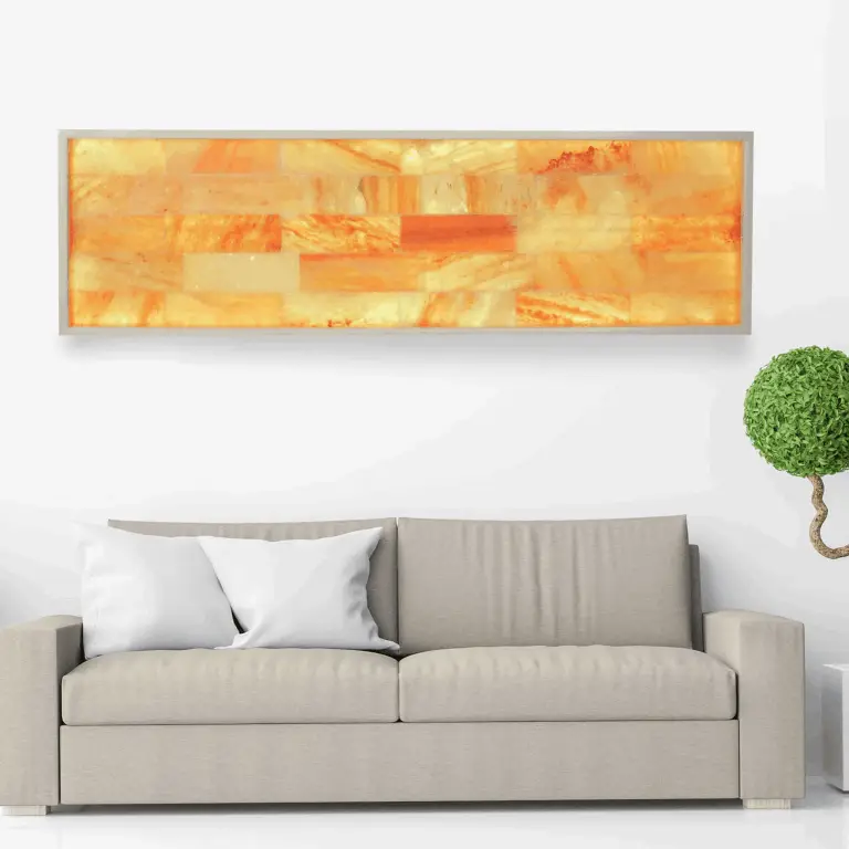 72" x 20" Himalayan Salt Wall Panel with LED Backlight