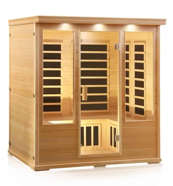 Front view of himalayan salt cave sauna