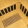 Inside view of himalayan salt cave sauna