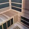 Outdoor Infrared Sauna Interior View with Chromatherapy Lights Off