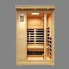 Front view of duet infrared sauna