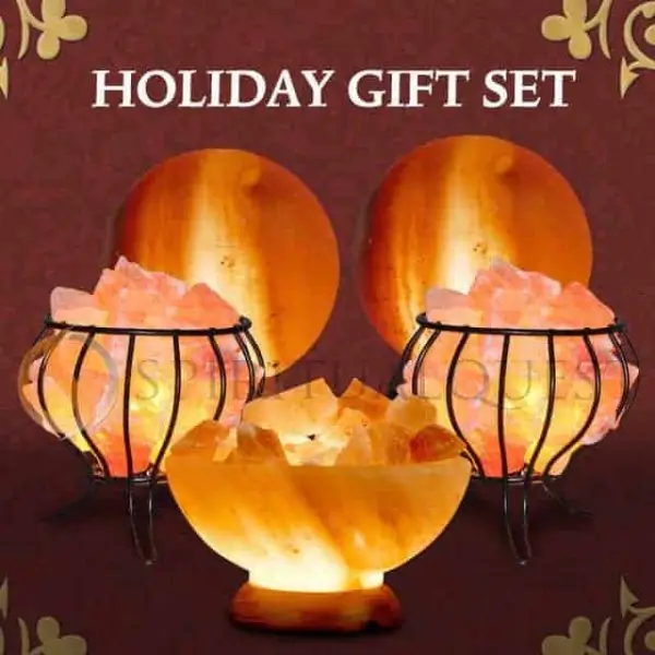 New Years Salt Lamp Gift Set