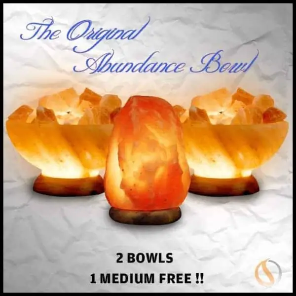 Buy 2 Abundance Bowls Get A Medium Himalayan Salt Lamp Free