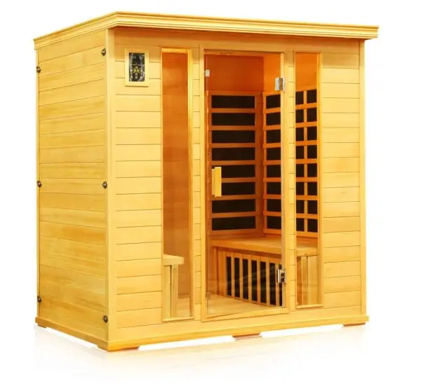 Front view of himalayan salt cave sauna
