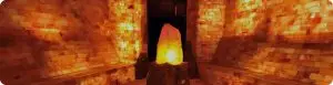 Himalayan Salt Lamps in a custom salt wall room