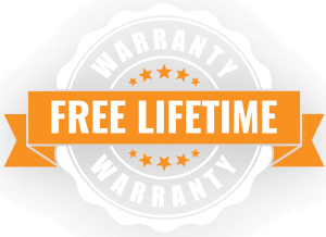 Free lifetime warranty badge