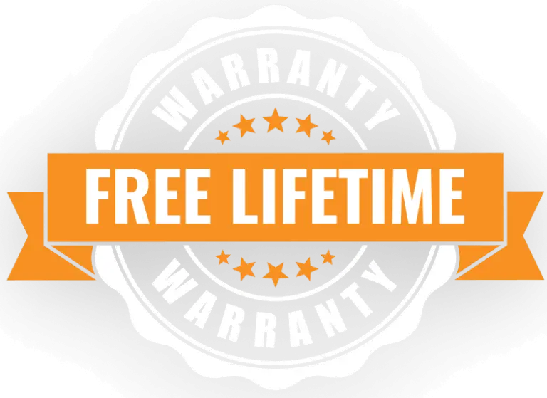 Free lifetime warranty badge