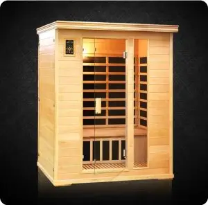 Salt room cabin on a dark background