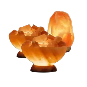 2 Abundance Bowls and One Medium Salt Lamp Value Pack