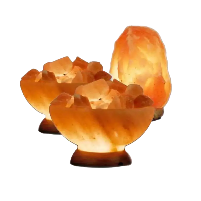 2 Abundance Bowls and One Medium Salt Lamp Value Pack