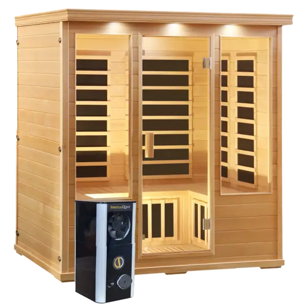 4 person infrared sauna salt cabin with halo generator salt therapy