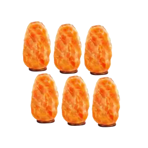 Set of 6 colossus salt lamps
