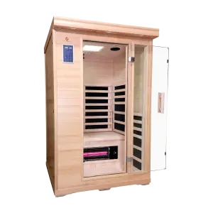 duet infrared carbon fiber sauna with full spectrum heating, chroma therapy and Bluetooth from Spiritualquest