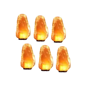 Set of 6 Everest salt lamps