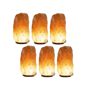 Set of 6 glacier salt lamps