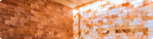 Large custom salt wall with salt bricks