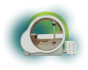 Oxyboost oxygen sauna with green background