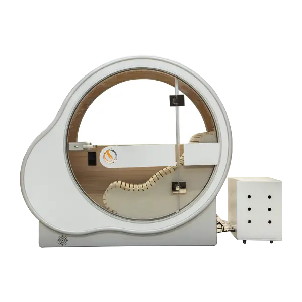 Person using OxyBoost Elite Oxygen Sauna, featuring therapeutic jade and tourmaline, sold by SpiritualQuest