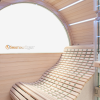Interior view of OxyBoost Elite Oxygen Sauna highlighting the integrated oxygen concentrator and mineral heaters,