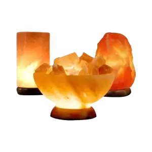 pillar salt lamp bowl salt lamp and medium salt lamp package deal