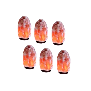 Set of 6 Pulsar salt lamps