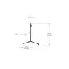 Red light stand with dimensions