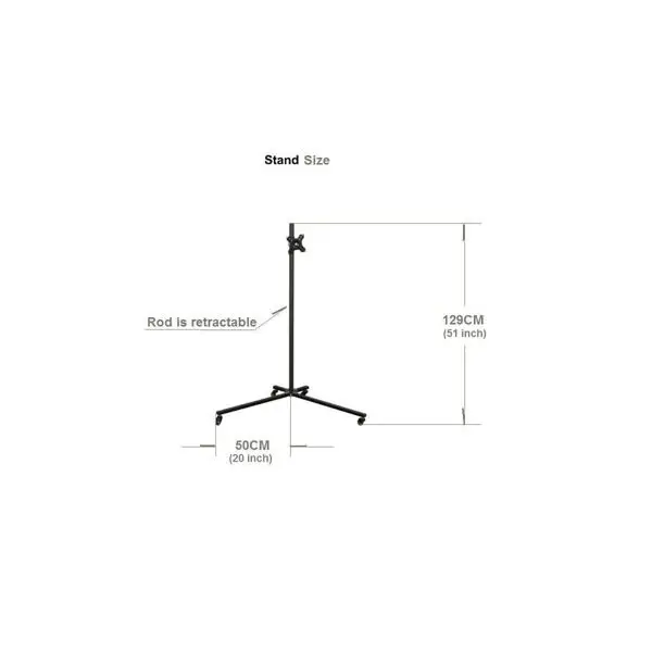 Red light stand with dimensions