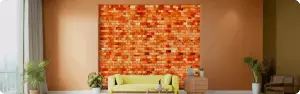 Large custom salt wall with salt bricks