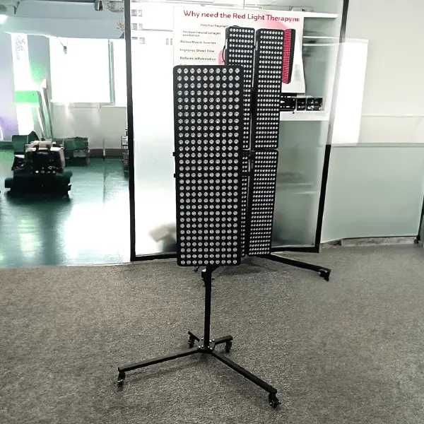 Red light panel mounted on adjustable 360 stand