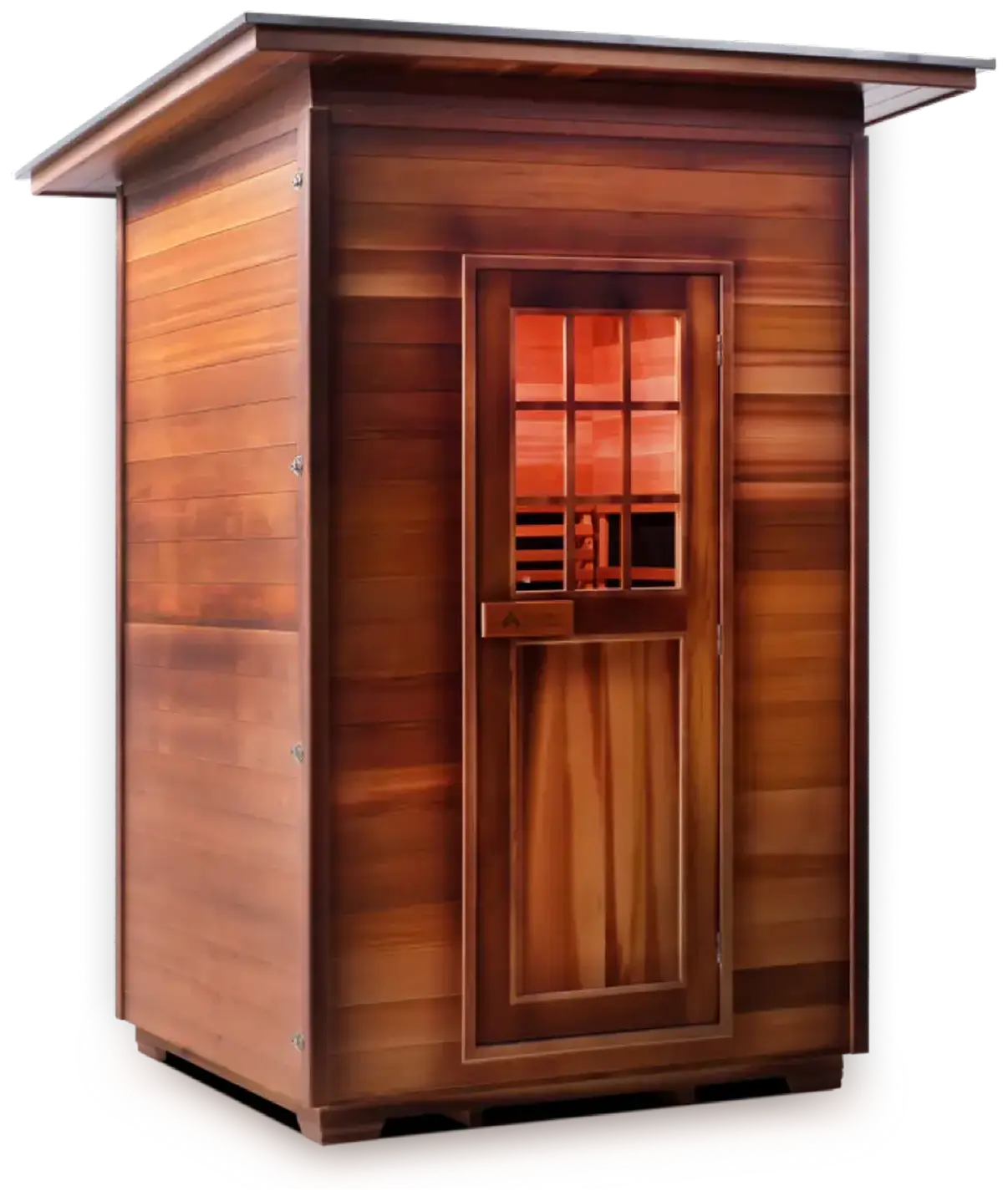 Outdoor Two Person Infrared Sauna: The Donovan Series, weather proof XL two person with LED Chromatherapy