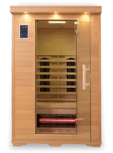 Full Spectrum 2 Person Infrared Sauna Salt Cave – With Salt Panel