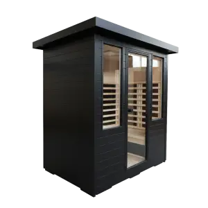 Outdoor four-person sauna side view left