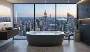 The studio series Nano overlooking high rises in NYC.