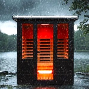 Horizon 4 Person Full Spectrum Outdoor Sauna | Weatherproof Infrared + Red Light