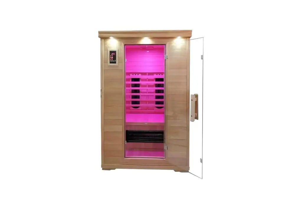 1000-watt-red-light-therapy-room-01-sauna-open-door-1600x1106