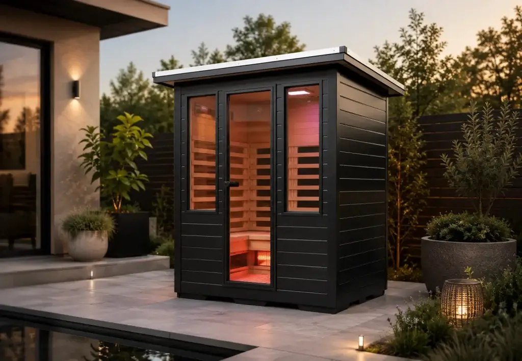 Outdoor 4-Person Sauna - Mockup