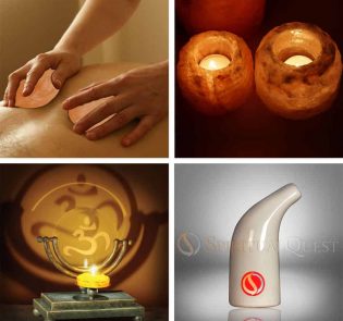 Exclusives-Massage Stones-Salt Pipe-Projection Candle Holder-Tea Lights
